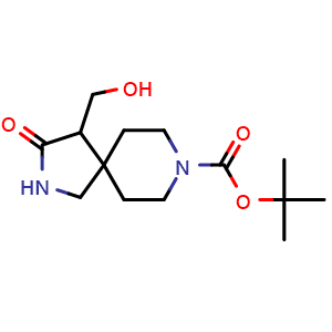 tert-butyl 4-(hydroxymethyl)-3-oxo-2,8-diazaspiro[4.5]decane-8-carboxylate