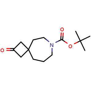Chemical structure of tert-butyl 2-oxo-7-azaspiro[3.6]decane-7-carboxylate , CAS 1445951-34-7, AChemBlock Q54024