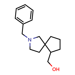 Chemical structure of (2-benzyl-2-azaspiro[4.4]nonan-6-yl)methanol , CAS 1357354-20-1, AChemBlock Q54069