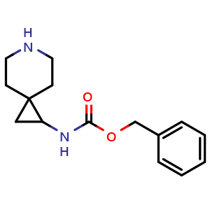 Chemical structure of benzyl (6-azaspiro[2.5]octan-1-yl)carbamate , CAS 1239852-33-5, AChemBlock Q54105
