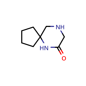 Chemical structure of 6,9-diazaspiro[4.5]decan-7-one , CAS 1246396-45-1, AChemBlock Q54120
