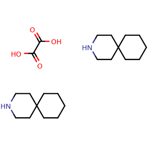 Chemical structure of 3-azaspiro[5.5]undecane hemioxalate , CAS 2306276-54-8, AChemBlock Q54121