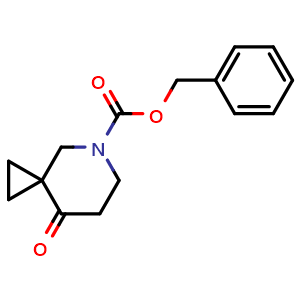 Chemical structure of benzyl 8-oxo-5-azaspiro[2.5]octane-5-carboxylate , CAS 1232542-21-0, AChemBlock Q54130