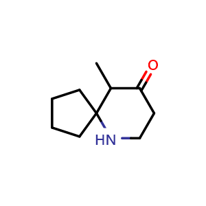 Chemical structure of 10-methyl-6-azaspiro[4.5]decan-9-one , CAS 500023-99-4, AChemBlock Q54146