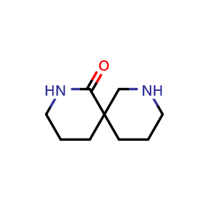 Chemical structure of 2,8-diazaspiro[5.5]undecan-1-one , CAS 1181356-93-3, AChemBlock Q54154