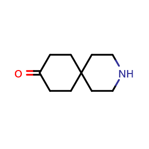 Chemical structure of 3-azaspiro[5.5]undecan-9-one , CAS 1056629-32-3, AChemBlock Q54157