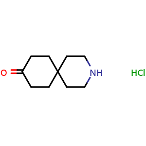 Chemical structure of 3-Azaspiro[5.5]undecan-9-one hydrochloride , CAS 1225437-09-1, AChemBlock Q54158