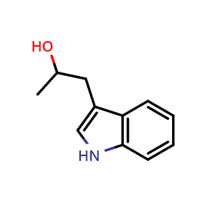 Chemical structure of 1-(1H-indol-3-yl)propan-2-ol , CAS 3364-35-0, AChemBlock Q54296