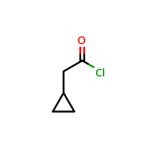 Chemical structure of 2-cyclopropylacetyl chloride , CAS 54322-65-5, AChemBlock Q54347