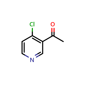Chemical structure of 1-(4-chloropyridin-3-yl)ethan-1-one , CAS 116922-73-7, AChemBlock Q54381
