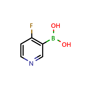 Chemical structure of (4-fluoropyridin-3-yl)boronic acid , CAS 860626-80-8, AChemBlock Q54495