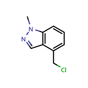 Chemical structure of 4-(Chloromethyl)-1-methyl-1H-indazole , CAS 1446321-85-2, AChemBlock Q54535
