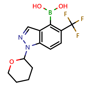 (1-(tetrahydro-2H-pyran-2-yl)-5-(trifluoromethyl)-1H-indazol-4-yl)boronic acid