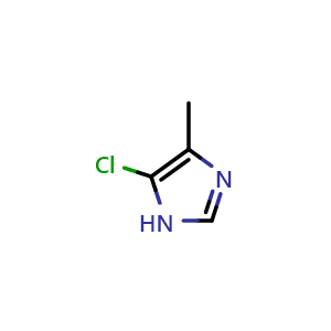 Chemical structure of 5-chloro-4-methyl-1H-imidazole , CAS 86604-94-6, AChemBlock Q54649