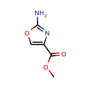 Chemical structure of Methyl 2-aminooxazole-4-carboxylate , CAS 1000576-38-4, AChemBlock Q54663