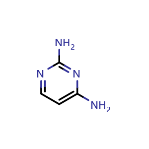 Chemical structure of pyrimidine-2,4-diamine , CAS 156-81-0, AChemBlock Q54676
