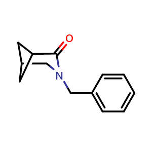 Chemical structure of 3-benzyl-3-azabicyclo[3.1.1]heptan-2-one , CAS 1352925-73-5, AChemBlock Q54698