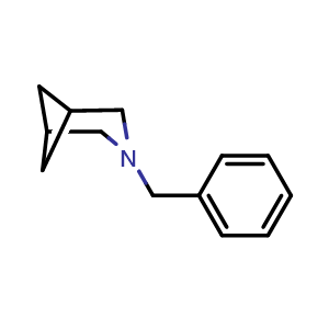 Chemical structure of 3-benzyl-3-azabicyclo[3.1.1]heptane , CAS 1352925-67-7, AChemBlock Q54699