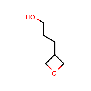 Chemical structure of 3-(oxetan-3-yl)propan-1-ol , CAS 251922-47-1, AChemBlock Q54775