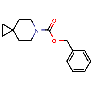 Chemical structure of benzyl 6-azaspiro[2.5]octane-6-carboxylate , CAS 1037834-61-9, AChemBlock Q54794