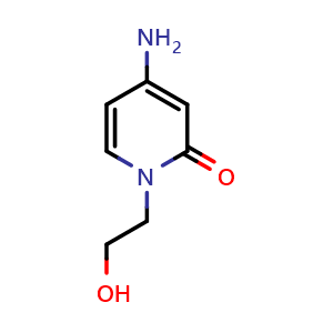 Chemical structure of 4-amino-1-(2-hydroxyethyl)pyridin-2(1H)-one , CAS 1219089-38-9, AChemBlock Q54921