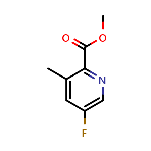 Chemical structure of methyl 5-fluoro-3-methylpicolinate , CAS 1346148-32-0, AChemBlock Q54929