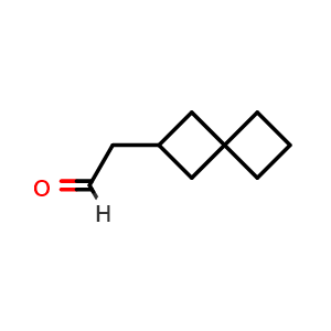 Chemical structure of 2-(spiro[3.3]heptan-2-yl)acetaldehyde , CAS 1934483-91-6, AChemBlock Q54966