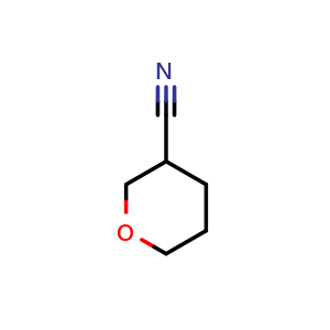 Chemical structure of tetrahydro-2H-pyran-3-carbonitrile , CAS 89464-26-6, AChemBlock Q54972