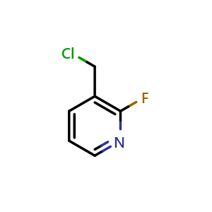 Chemical structure of 3-(chloromethyl)-2-fluoropyridine , CAS 315180-14-4, AChemBlock Q55014