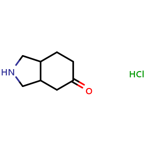 Chemical structure of octahydro-5H-isoindol-5-one hydrochloride , CAS 1360364-03-9, AChemBlock Q55052