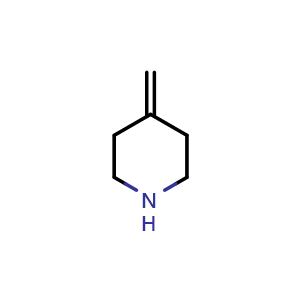 Chemical structure of 4-methylenepiperidine , CAS 148133-82-8, AChemBlock Q55164