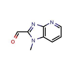 Chemical structure of 1-methyl-1H-imidazo[4,5-b]pyridine-2-carbaldehyde , CAS 57806-04-9, AChemBlock Q55223