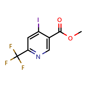 Chemical structure of methyl 4-iodo-6-(trifluoromethyl)nicotinate , CAS 1804441-19-7, AChemBlock Q55242