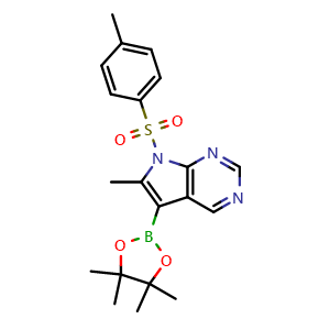 6-methyl-5-(4,4,5,5-tetramethyl-1,3,2-dioxaborolan-2-yl)-7-tosyl-7H-pyrrolo[2,3-d]pyrimidine