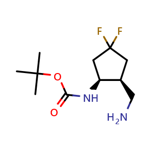 tert-butyl ((1S,2S)-2-(aminomethyl)-4,4-difluorocyclopentyl)carbamate