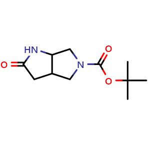 Chemical structure of tert-butyl 2-oxohexahydropyrrolo[3,4-b]pyrrole-5(1H)-carboxylate , CAS 1638760-61-8, AChemBlock Q55264