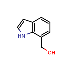 Chemical structure of (1H-indol-7-yl)methanol , CAS 1074-87-9, AChemBlock Q55306
