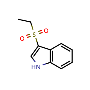 Chemical structure of 3-(ethylsulfonyl)-1H-indole , CAS 1538626-56-0, AChemBlock Q55354