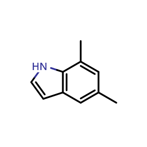 Chemical structure of 5,7-Dimethyl-1H-indole , CAS 54020-53-0, AChemBlock Q55393