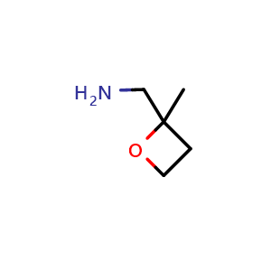 Chemical structure of (2-methyloxetan-2-yl)methanamine , CAS 1638764-41-6, AChemBlock Q55436