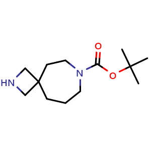 Chemical structure of tert-butyl 2,7-diazaspiro[3.6]decane-7-carboxylate , CAS 270257-46-0, AChemBlock Q55464