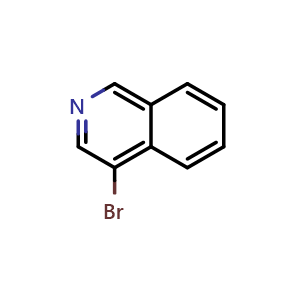 Chemical structure of 4-bromoisoquinoline , CAS 1532-97-4, AChemBlock Q55475