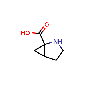 Chemical structure of 2-azabicyclo[3.1.0]hexane-1-carboxylic acid , CAS 132806-36-1, AChemBlock Q55542
