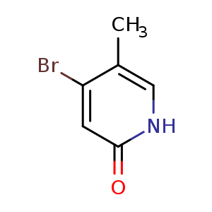 Chemical structure of 4-bromo-5-methylpyridin-2-ol , CAS 1227578-85-9, AChemBlock Q55598