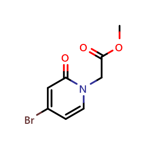 Chemical structure of methyl 2-(4-bromo-2-oxopyridin-1(2H)-yl)acetate , CAS 1629672-68-9, AChemBlock Q55604
