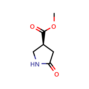 Chemical structure of methyl (S)-5-oxopyrrolidine-3-carboxylate , CAS 428518-31-4, AChemBlock Q55618