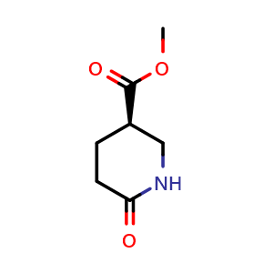 Chemical structure of methyl (R)-6-oxopiperidine-3-carboxylate , CAS 1932549-47-7, AChemBlock Q55620