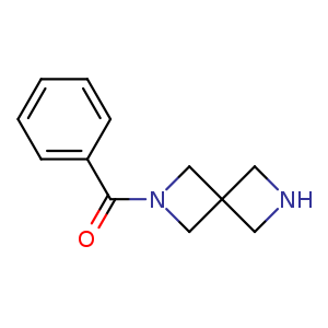 Chemical structure of phenyl(2,6-diazaspiro[3.3]heptan-2-yl)methanone , CAS 1211517-32-6, AChemBlock Q55698