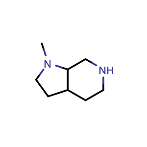 Chemical structure of 1-methyloctahydro-1H-pyrrolo[2,3-c]pyridine , CAS 1432681-53-2, AChemBlock Q55712
