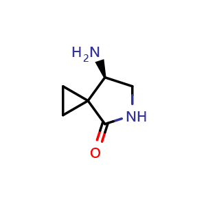 Chemical structure of (R)-7-amino-5-azaspiro[2.4]heptan-4-one , CAS 328405-11-4, AChemBlock Q55755